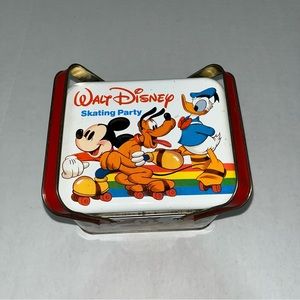 Walt Disney Skating Party Handled Vintage Tin‎